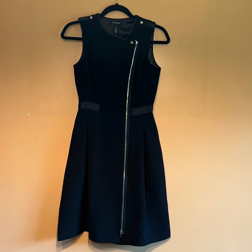 Brand New With Tags Edgy Black Zipper dress
